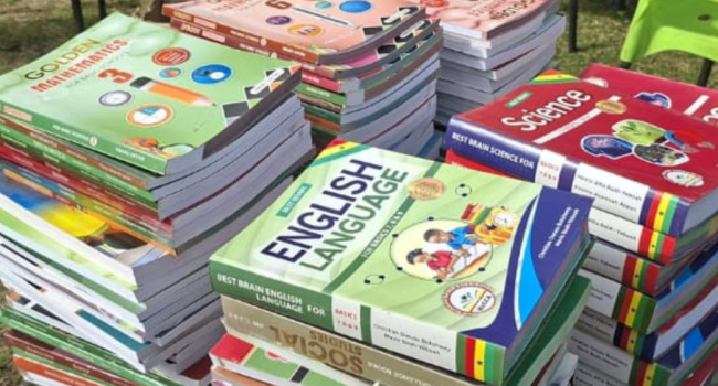 Managing Director of Kacstone Record donates textbooks to schools Managing Director of Kacstone Record donates textbooks to schools